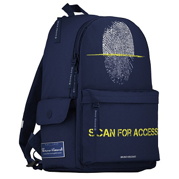 Рюкзак молодежный мужской Bruno Visconti "SCAN" синий