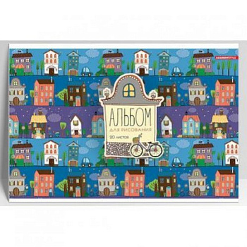 Альбом для рисования А4 20л. на клею "Городок"