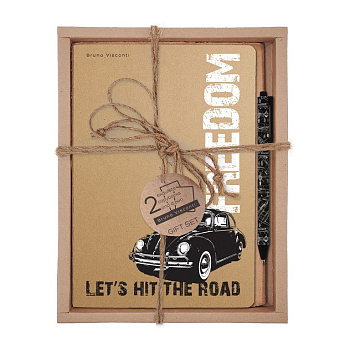 Набор подарочный BrunoVisconti "FREEDOM" (ДВЕ ТЕТРАДИ В КЛ.+ РУЧКА)