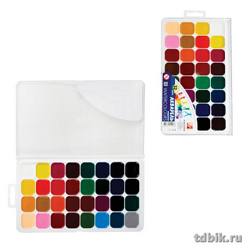 Краски акварельные 32 цв. медовые Луч "Классика" (без кисти, пластиковая упаковка)
