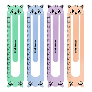 Закладка пластиковая 4 шт/уп "Matt Pastel Bloom" ErichKrause