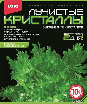 Игра научная 10+ Выращиваем кристаллы Зеленый Lori