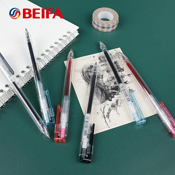 Ручка гелевая автомат Beifa 0,5мм синяя