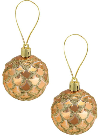 Набор шаров  цвет золото  60 мм 12 шт "Мечта" (ассорти)