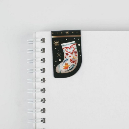 Закладка магнитная мини НГ "С Новым годом" 4 шт/уп