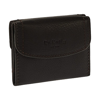 Портмоне Dr.Koffer 9,5*7,5 см нат. кожа, коричневый