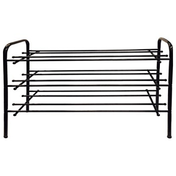 Полка для обуви 3 отдела, 700*265*540 мм., металл, цвет черный