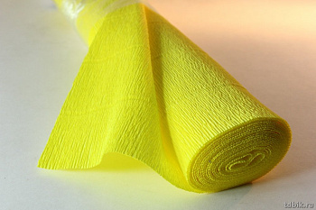 Бумага креповая флористическая 50*250 желтая, 180г, Альт