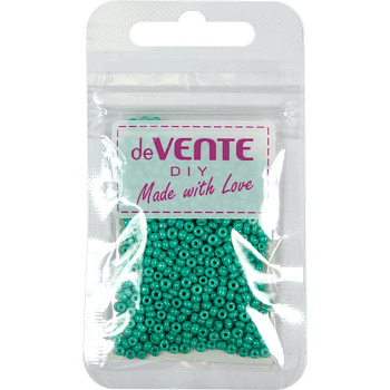 Бисер круглый d=2 мм., 10гр/уп., цв. бирюзовый deVENTE "Opaque"