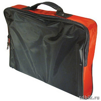 Конференц-сумка "Folder", полиэстр, цвет черный с красным (39,5*30*5см)