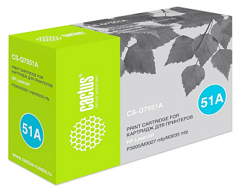 Картридж Cactus CS-Q7551A черный, 6500 стр.