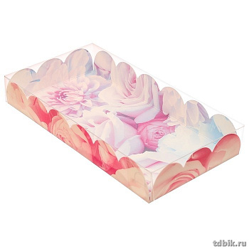 Коробка для подарков 12*21*3см "Пионы"