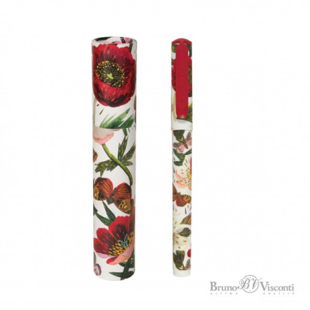 Ручка шариковая Bruno Visconti "Flora. flowers"  в футляре (картон), корпус ассорти (стерж.132мм)