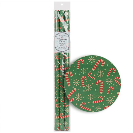 Бумага упаковочная НГ 50*70см  в рулоне (3шт/уп)