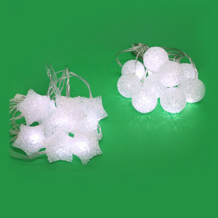 Гирлянда комнатная Фигурная "Дары Снежной королевы" 3м, 10 белых ламп, 2хАА