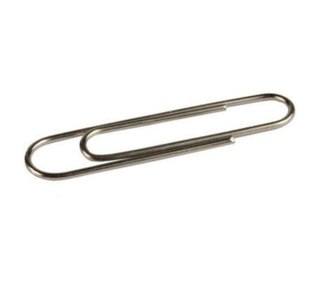 Скрепки 50 мм 100 шт/уп никелированные Erich-Krause