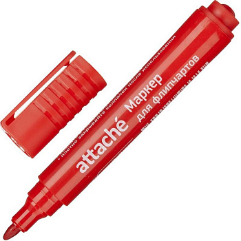 Маркер для флипчарта Attache 2-3мм красный круг.