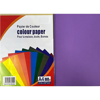 Бумага Color Paper 80 А4, 100 лист/уп, фиолетовый