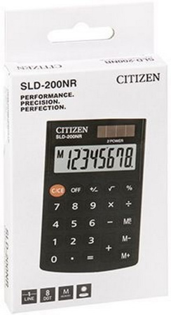 Калькулятор карм. Citizen SLD-200N (8 разр., 2 питания 98*60*10мм)