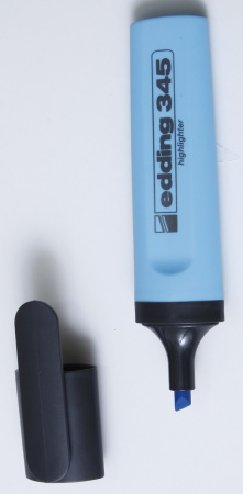 Текст-маркер Edding голубой