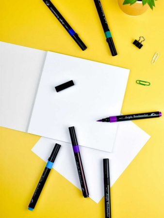 Набор маркеров акриловых  6 цв. (наконечник кисть) Феникс+ "Зима"