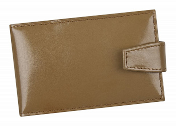 Визитница на 40 визиток Alliance 105*65мм, нат.кожа, бежевая (кляс. на 1 виз.)