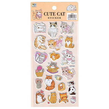 Наклейки  9,5 х 22 см  "Котики 2"