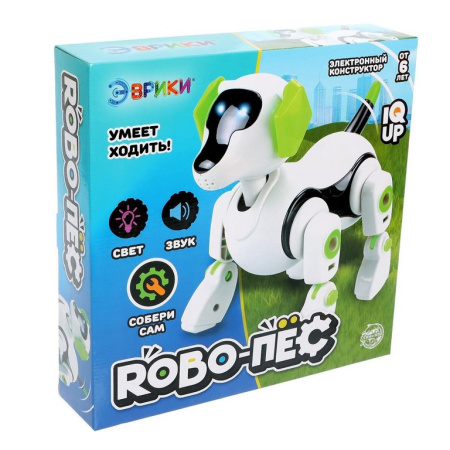 Игра научная .6+ "Робот-пёс" интерактивный: звук, свет, Эврики