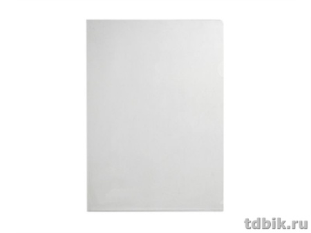 Папка-уголок A4 пластик 0,18 мм жест. прозр Бюрократ