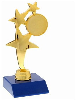 Фигура наградная Звезды (без надписи) цвет золото/синий