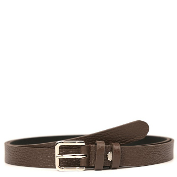 Ремень FABRETTI женский, натуральная кожа, размер 120,  тем.коричневый