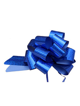 Бант Шар 30мм синий (голография)