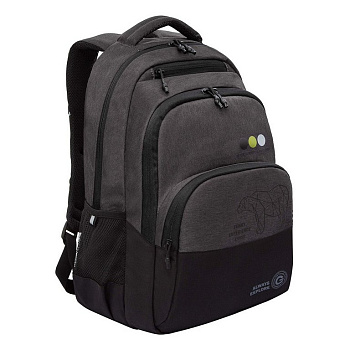 Рюкзак молодежный мужской Grizzly 45*32*23 см., тем. серый