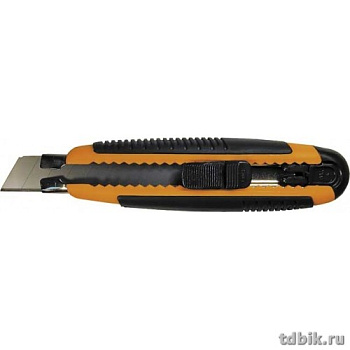 Нож канцеляр. шир. 1,8 см, метал. направ. 2 зап. лезвия, резиновые вставки Lamark