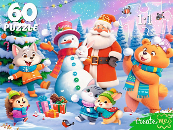 Пазлы   60 дет. "Веселый праздник" Рыжий КОТ