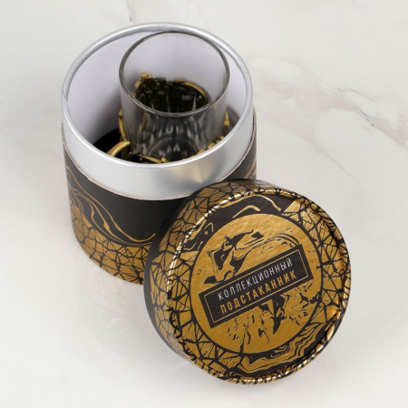 Подстаканник "Лучший из лучших" со стеклянным стаканом 180мл