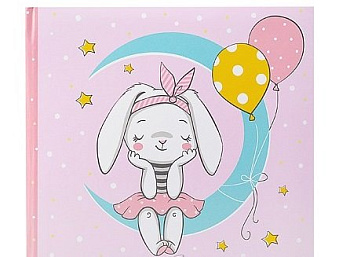 Фотоальбом 120 фото 10*15см "Зайчик на луне" 22*22см обложка картон