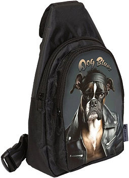 Сумка-слинг Lamark "Dog Blues" 29х16,5 см 2 отд., регулируемый ремень