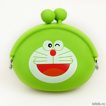 Кошелек детский силикон "Котенок" салатовый