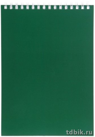 Блокнот А5  40л., 148*210 мм, на гребне, зеленый