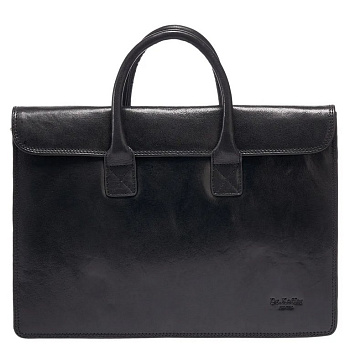 Сумка для документов Dr.Koffer, нат. кожа, черная