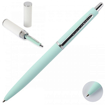 Ручка шариковая Bruno Visconti "San Remo" в футляре (мет.тубус) мятный корпус (стерж.99мм)