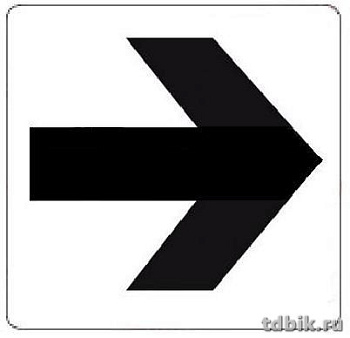 Знак информационный "Горизонтальная стрелка" 114*114мм, самокл. Apli