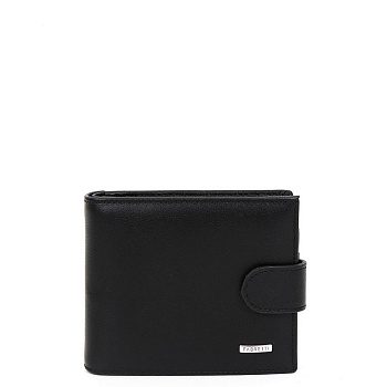 Портмоне FABRETTI мужское, нат.кожа, 12*10*3см, черный