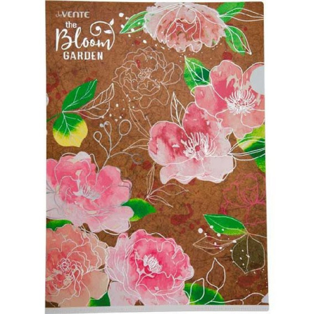 Папка-уголок A4 пластик 0,18 мм deVENTE Bloom Garden коричневый