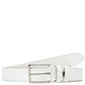 Ремень FABRETTI женский, натуральная кожа, размер 120, белый
