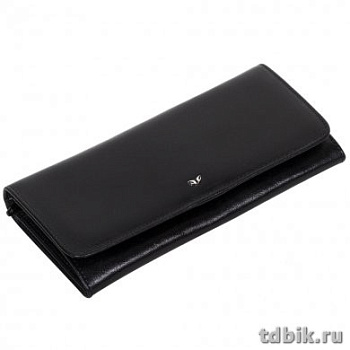 Портмоне Tergan женское 18*8,5см, нат. кожа, цвет черный