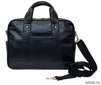 Сумка мужская "Alliance Кронос" 41*30*11см, кож. зам., черная