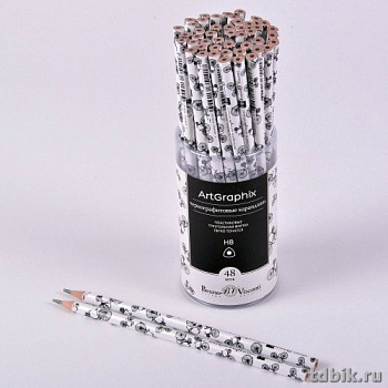 Карандаш ч/г HB с рис. трехгранный Bruno Visconti Art Graphix "Велосипеды"