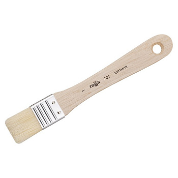 Кисть-флейц Щетина №1 плоская оформительская (длинная ручка) ГАММА